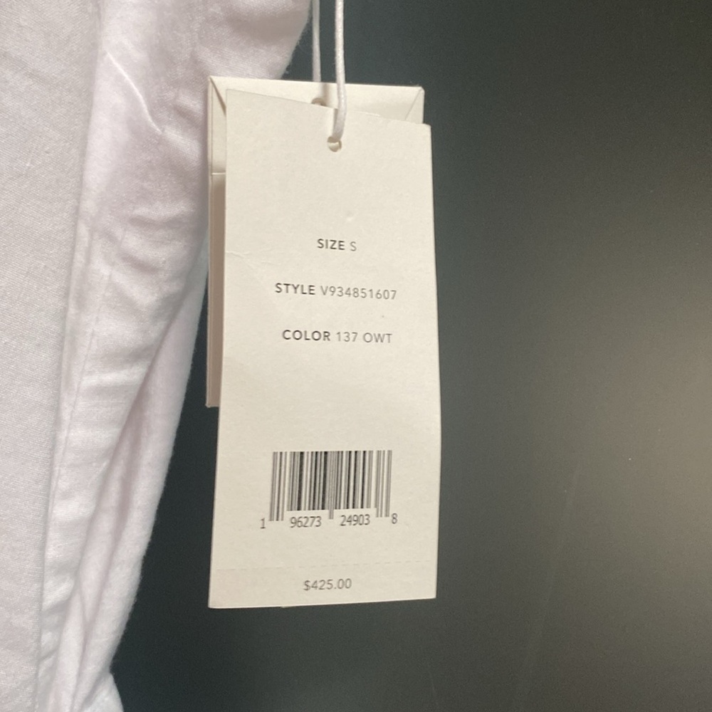 Vince Linen-Blend Square Neck Midi Dress - Picture 3 of 10